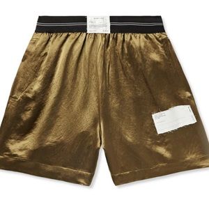 Helmut Lang Satin Boxing style Shorts sz xl.